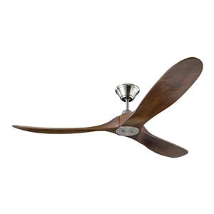 Monte Carlo Fan Company Maverick 60-in Brushed Steel Indoor/Outdoor Ceiling Fan and Remote (3-Blade) ENERGY STAR