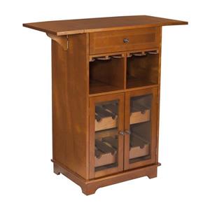 Elegant Home Fashions Peoria 32.25-in x 35.38-in Rectangle Cabinet Bar