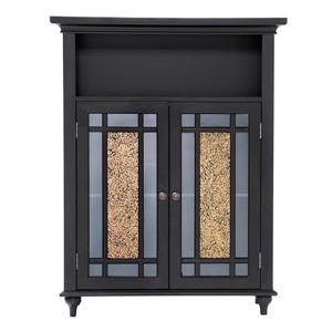 Elegant Home Fashions Windsor 26.5-in W x 34-in H x 12-in D Dark Espresso Composite Freestanding Linen Cabinet