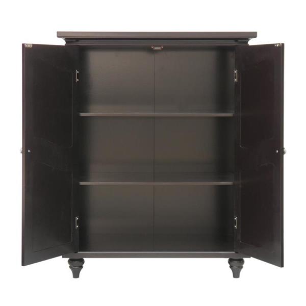 Elegant Home Fashions Versailles 27-in W x 34-in H x 13.75-in D Dark Espresso Composite Freestanding Linen Cabinet