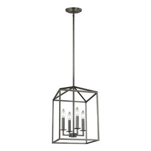 Sea Gull Lighting Perryton Heirloom Bronze Transitional Cage Pendant
