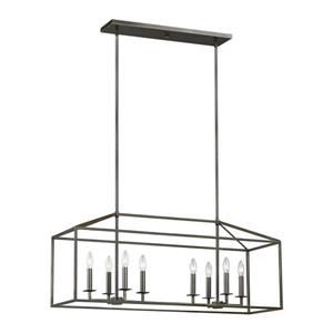 Sea Gull Lighting Perryton 12-in W 8-Light Obsidian Mist Contemporary/Modern Kitchen Island Light with Shade