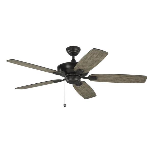 Generation Lighting Colony 52-in Aged Pewter Indoor/Outdoor Ceiling Fan