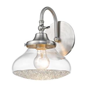 Golden Lighting Asha 1-Light 8-in Pewter Cone Vanity Light