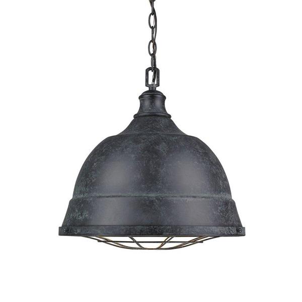 Golden Lighting Bartlett BP Black Patina Multi-Light Transitional Dome Pendant