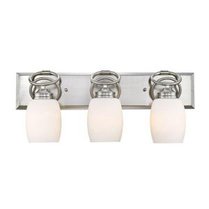 Golden Lighting Cadence 3-Light 23.5-in Pewter Oval Vanity Light