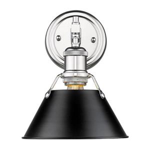 Golden Lighting Orwell CH 1-Light 7.5-in Chrome Cone Vanity Light