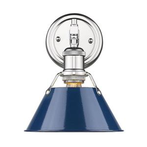 Golden Lighting Orwell CH 1-Light 7.5-in Chrome Cone Vanity Light