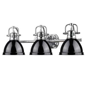 Golden Lighting Parrish 3-Light 20.625-in Black Bowl Vanity Light