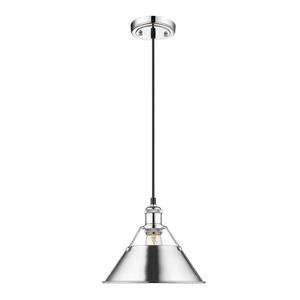 Suspension à 1 lumière Orwell Golden Lighting, 10", chrome