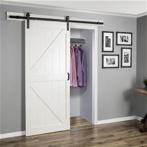 ReliaBilt 42-in x 84-in White K Sliding Barn Door And Hardware Kit