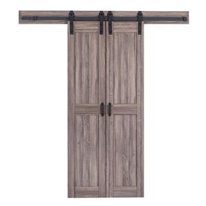 ReliaBilt 72-in x 82-in Taupe Double Barn Door And Hardware Kit