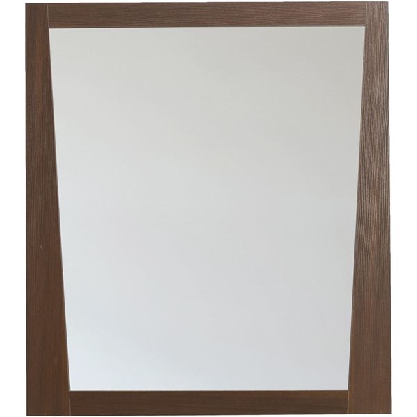 American Imaginations Decor Wonderland Vee 29.5-in x 33.5-in Brown Wood Mirror