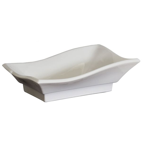 American Imaginations Above-Counter Vessel Set - 20-in - Ceramic - White