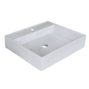 American Imaginations Above-Counter Vessel - 17" - Ceramic - White