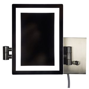 American Imaginations 17.44-in x 8.66-in Nickel Metal Mirror