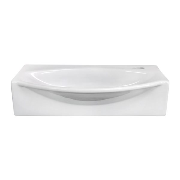 American Imaginations Above-Counter Vessel - 16.5-in - Ceramic - White