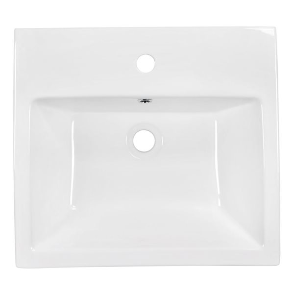 American Imaginations Above-Counter Vessel - 19-in - Ceramic - White