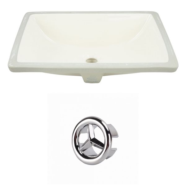 American Imaginations Undermount Sink Set - 18.25-in - Ceramic - Biscuit