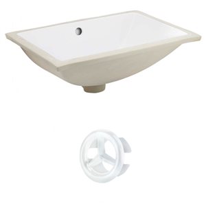 American Imaginations Undermount Sink Set - 18.25" - Ceramic - White