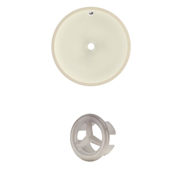 American Imaginations Undermount Sink Set - 16-in - Ceramic - Biscuit