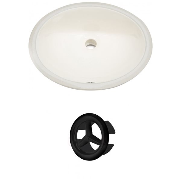 American Imaginations Undermount Sink Set - 19.75-in - Ceramic - Biscuit