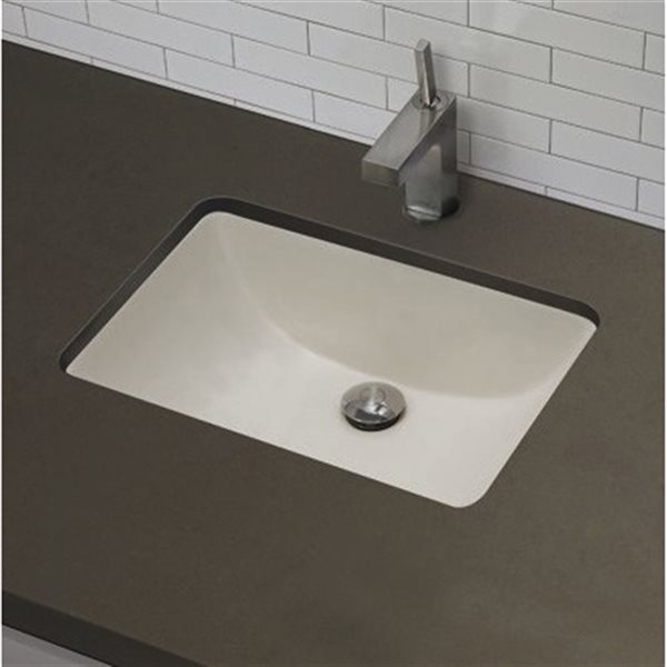 American Imaginations Undermount Sink Set - 20.75-in - Ceramic - Biscuit