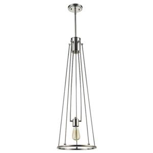 Acclaim Lighting Jade 8-in Polished Nickel 1-Light Pendant