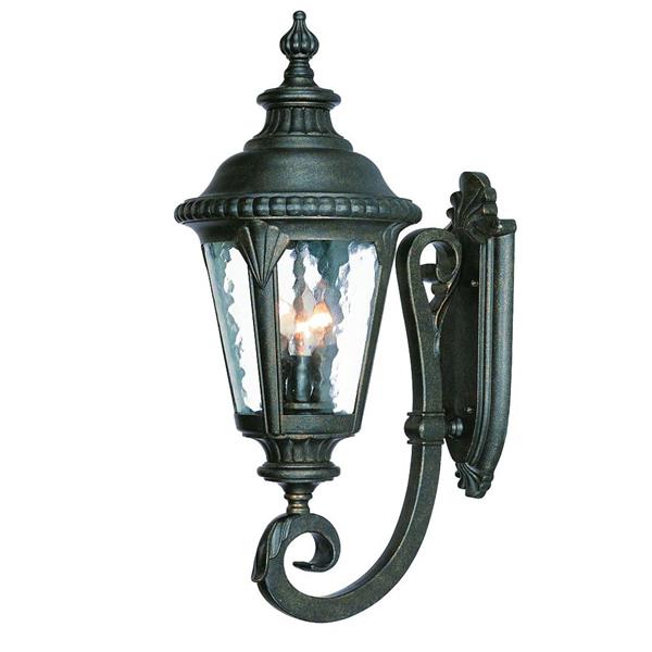 black and gold outdoor wall light