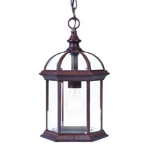 Acclaim Lighting Dover 13.75-in x 	8.00-in Burled Walnut 1 Light Hanging Outdoor Lantern