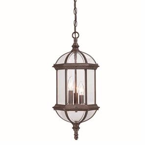 Acclaim Lighting Dover 22.25-in x 	9.75-in Burled Walnut 3 Light Hanging Outdoor Lantern