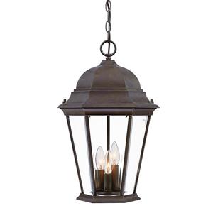 Acclaim Lighting Richmond 18.50-In x 12.25-In Burled Walnut 3 Light Outdoor Hanging Lantern
