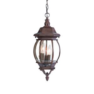 Acclaim Lighting Chateau 19.50-In x 8.00-In Burled Walnut 3 Light Hanging Outdoor Lantern
