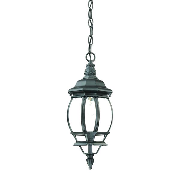 Acclaim Lighting Chateau 17.50-In x 6.25-In  Matte Black 1 Light Hanging Outdoor Lantern