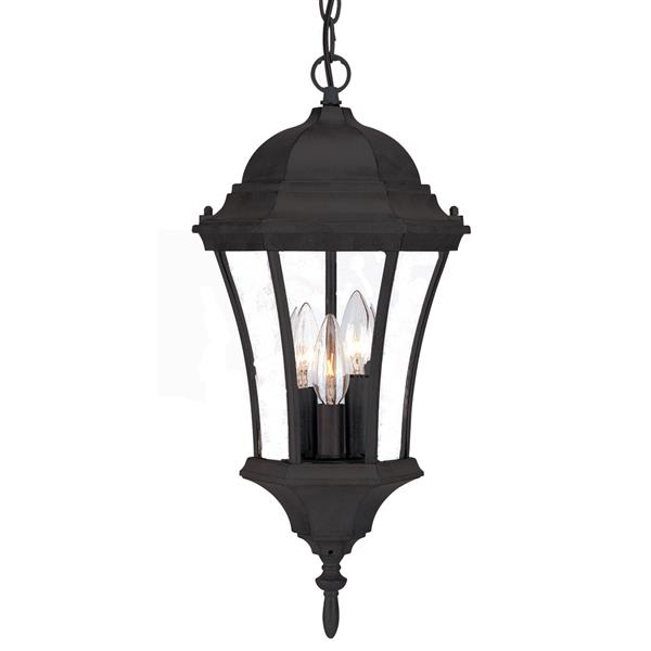 Acclaim Lighting Bryn Mawr 19.50-in x 9.50-in Matte Black 3 Light Hanging Outdoor Lantern