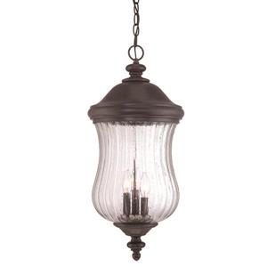 Acclaim Lighting Bellagio 25.25-in x 11.50-in Black Coral 3 Light Outdoor Hanging Lantern