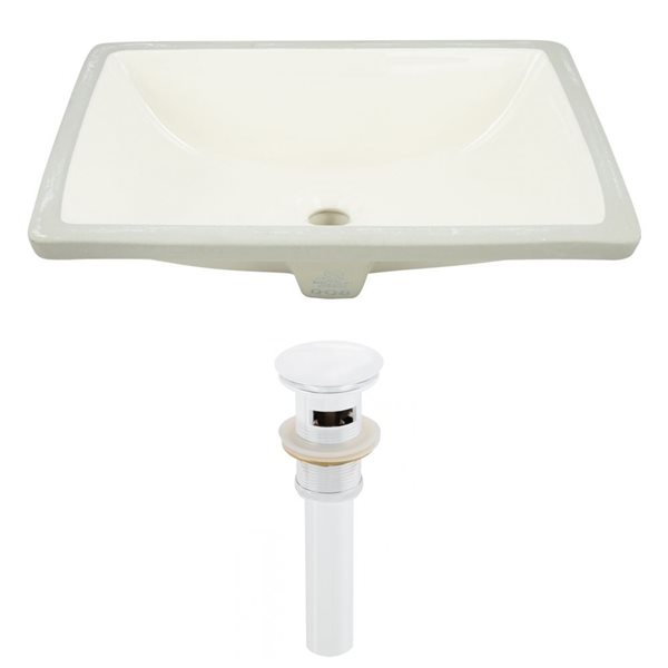 American Imaginations 20 75 In W Rectangle Undermount Sink Set White   330599319 MainImage 001 L 