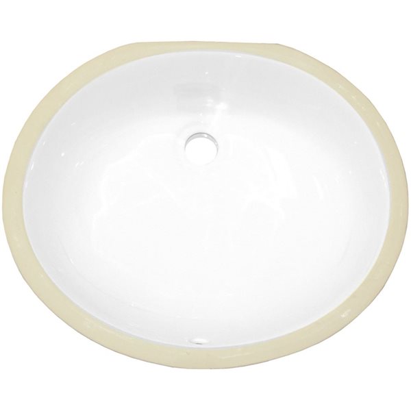 American Imaginations 19.5-in Ceramic White Undermount Sink Set