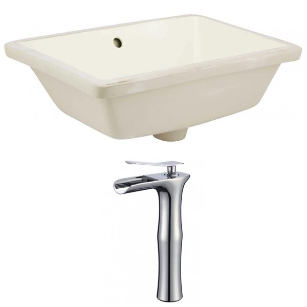 American Imaginations 18.25-in W Rectangle Undermount Sink