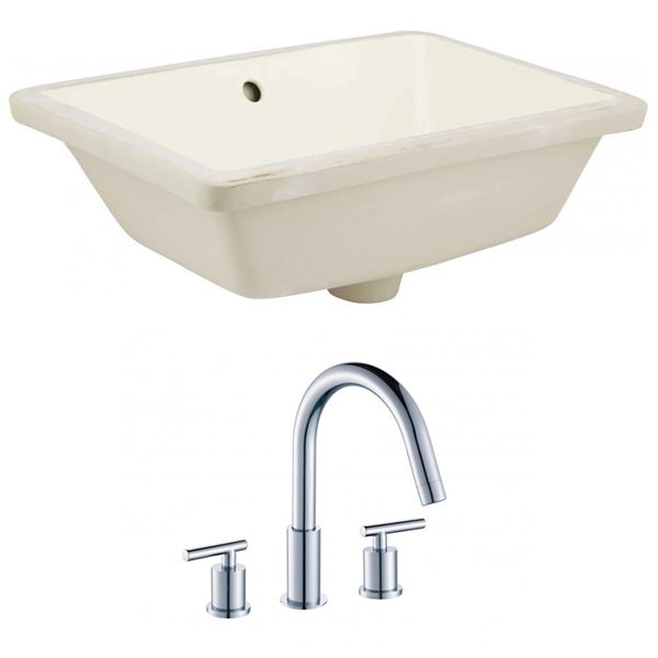 American Imaginations 18.25-in W Rectangle Undermount Sink