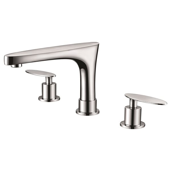 American Imaginations 18.25-in W Rectangle Undermount Sink Set With 3-Hole 8-in CTC CUPC Faucet Chrome/White