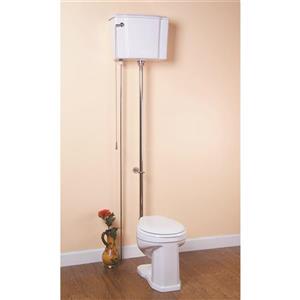 Cheviot White 2- Piece Standard Height High Tank Water Closet Round Tolet (1.6 GPF)