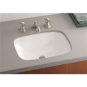 Cheviot Ibiza Undermount Bathroom Sink - 20-in - White