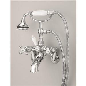 Cheviot Tub/Wall Mount Faucet for Clawfoot Bathtub - Chrome