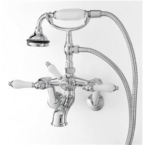 Cheviot Tub/Wall Mount Faucet for Clawfoot Bathtub - Chrome