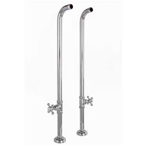 Cheviot Free Standing Water Supply Lines with Stop Valves - Chrome