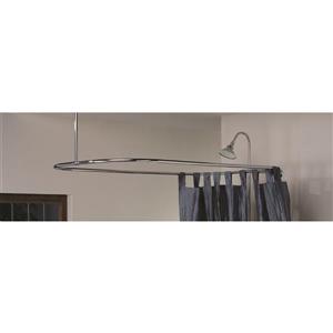 Cheviot Rectangular Curtain Frame Shower Rod - Chrome