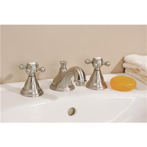 Cheviot Bathroom Sink Faucet with Cross Handles - Chrome