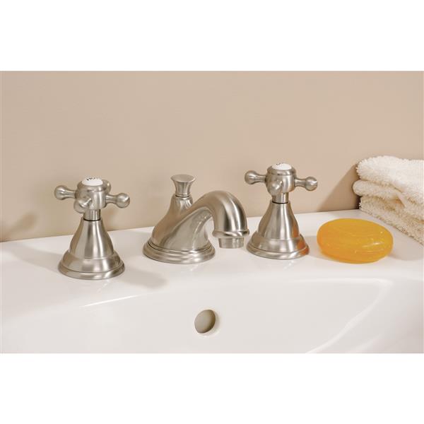 Cheviot Bathroom Faucet with Cross Handles Antique Bronze 5220AB RONA