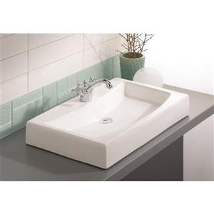 Cheviot Mediterranean Vessel Bathroom Sink - White